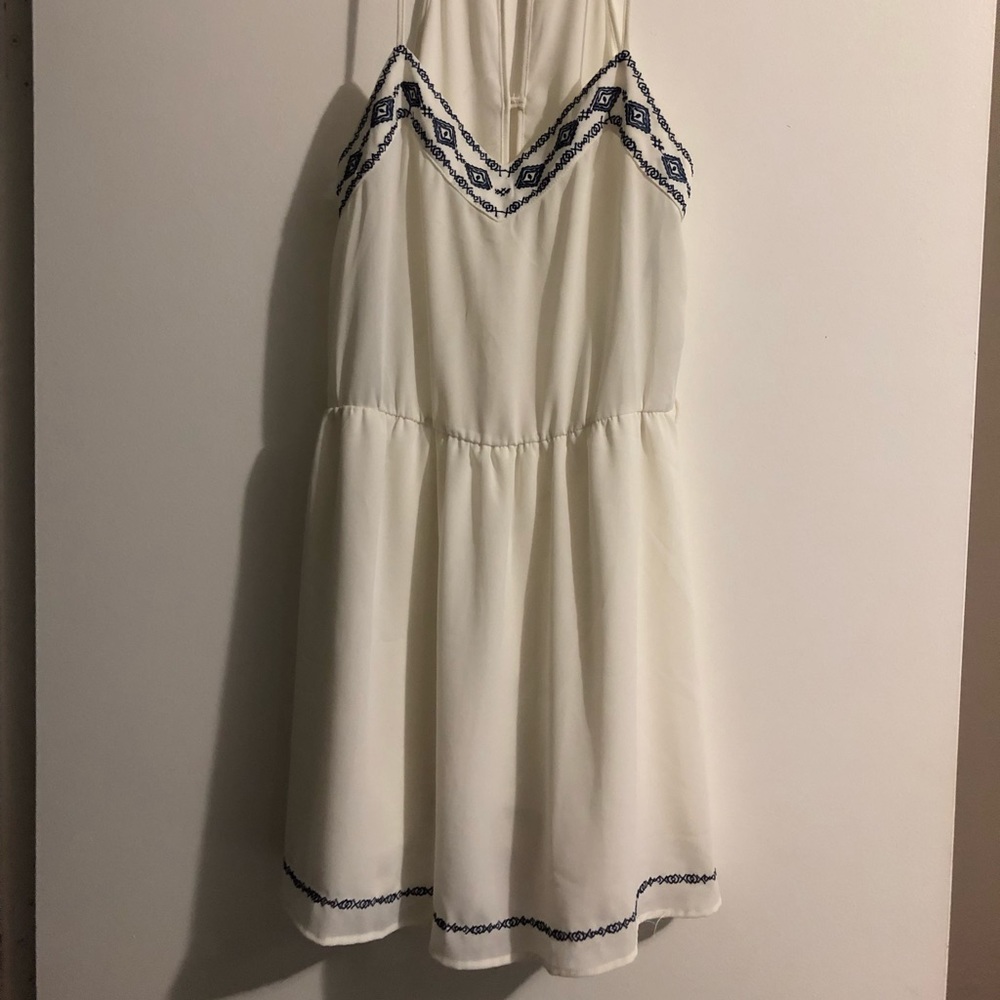 White embroider dress